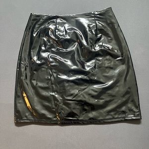 Fashion Nova Vinyl Bodycon Mini Skirt